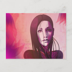 Je n'étais jamais vrai à vous carte postale