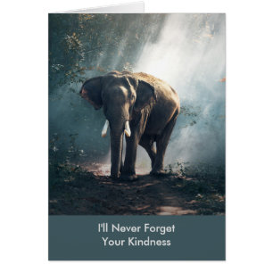Je n'oublierai jamais ton Merci éléphant de bonté