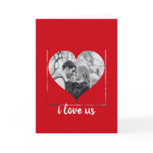 Je Nous Aime Coeur Photo Greeting Carte pliée