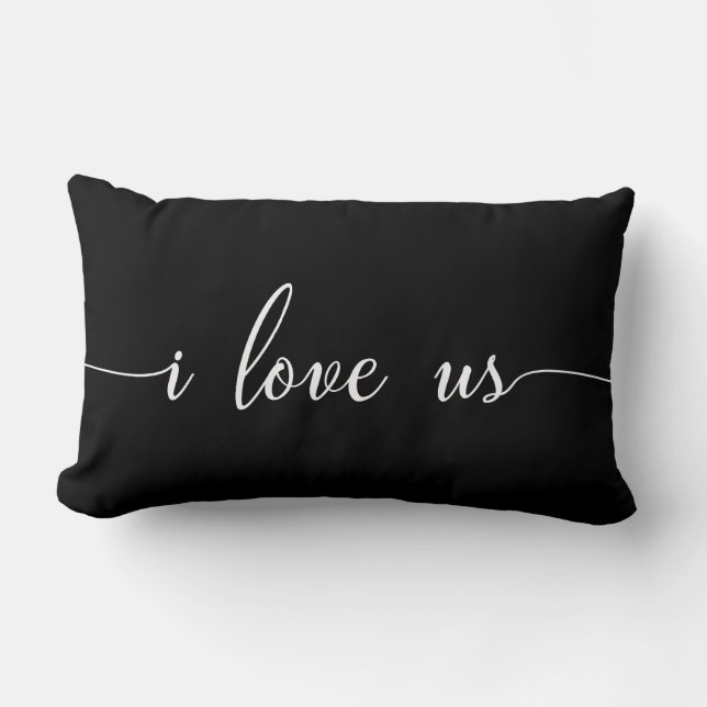 Je nous aime Coussin Script moderne (Recto)