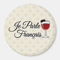 Je Parle Francais spreche ich Französisch Glas-Ber