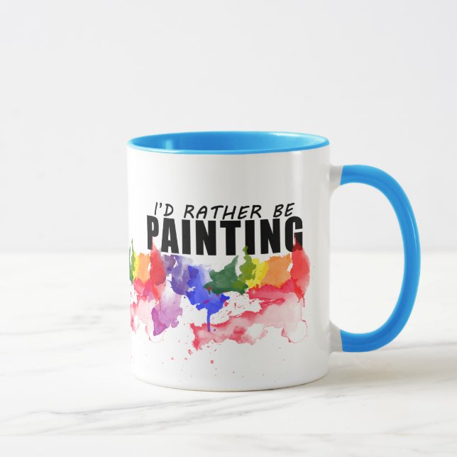 Je peindrais plutôt la tasse d'artiste d'aquarelle (Droite)