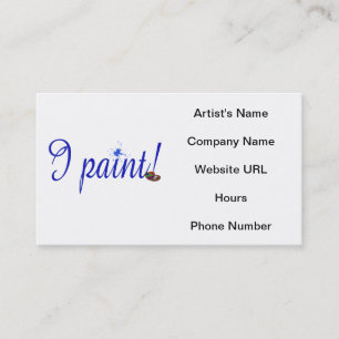 Je peins des cartes de visite de palette Artiste