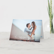 Je pense à toi Carte photo personnalisée