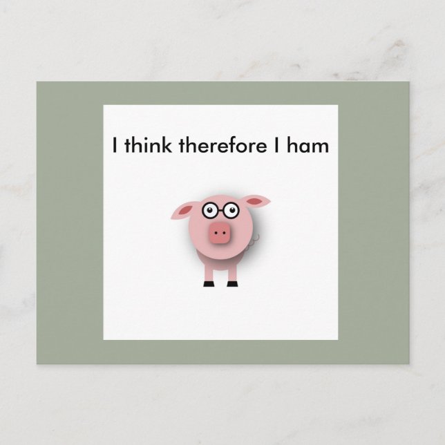 Je pense donc que je suis carte postale (Devant)