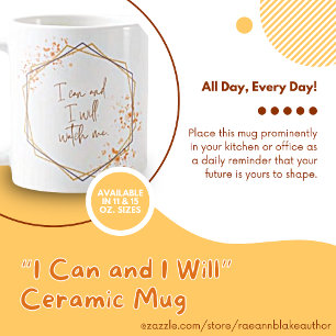 "Je peux et je veux" Mug en or et rose