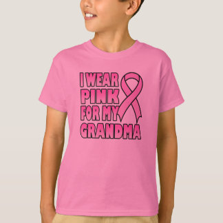 Je porte le rose pour mon T-shirt de grand-maman
