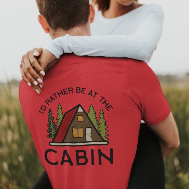Je préfère être à la nature Cabine | T-shirt homme (Créateur téléchargé)