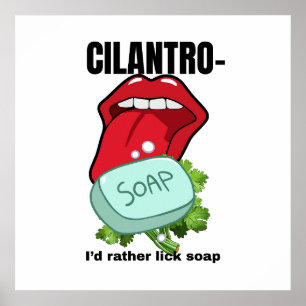 Je préfère Lick Soap - Anti-Cilantro Drôle Poster