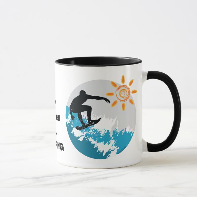 Je préférerais être Surfing Design Coffee Mug Cup (Droite)