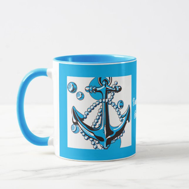 Je prends une citation de jour de plage Ancre Mug (Gauche)