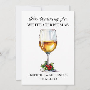 "Je rêve d’un Noël blanc..." Carte pour les fêtes