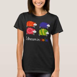 Je rêve en T-shirt Mouton Lover en fil de couleur