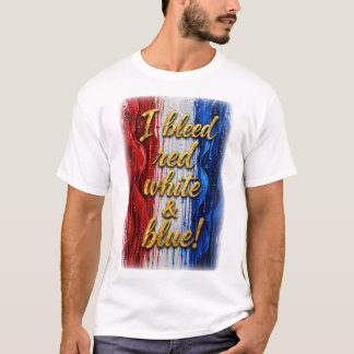 Je saigne rouge blanc & bleu - Tshirt Unisexe