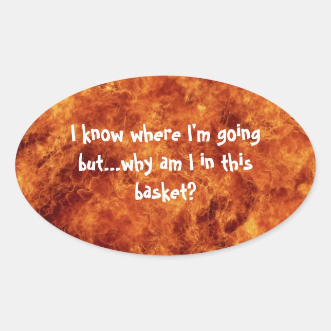 Je sais où je vais Oval Stickers (Devant)