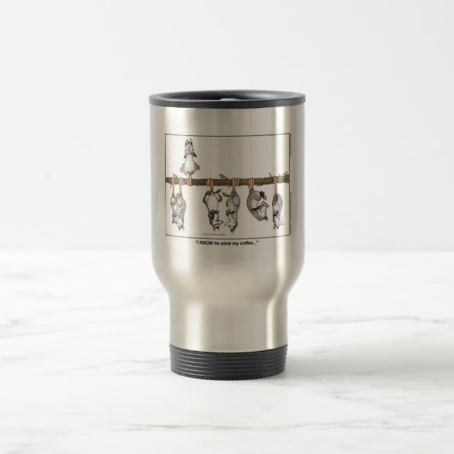 "Je sais qu'il tasse de voyage a volé mon café" (Centre)
