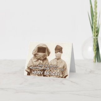 Je Sens Les Personnes Âgées - Drôle Carte Annivers