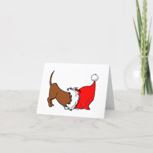 Je Sens Père Noël ! Carte de Noël Doggy