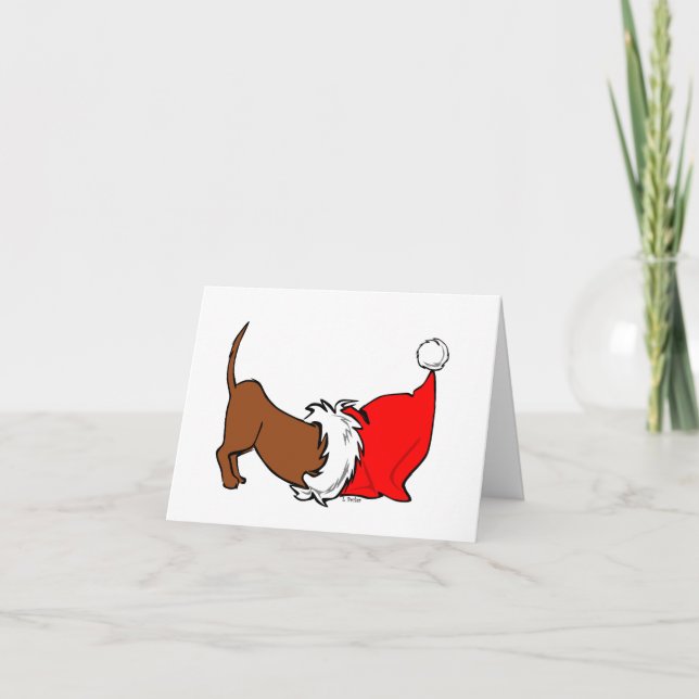 Je Sens Père Noël ! Carte de Noël Doggy (Devant)