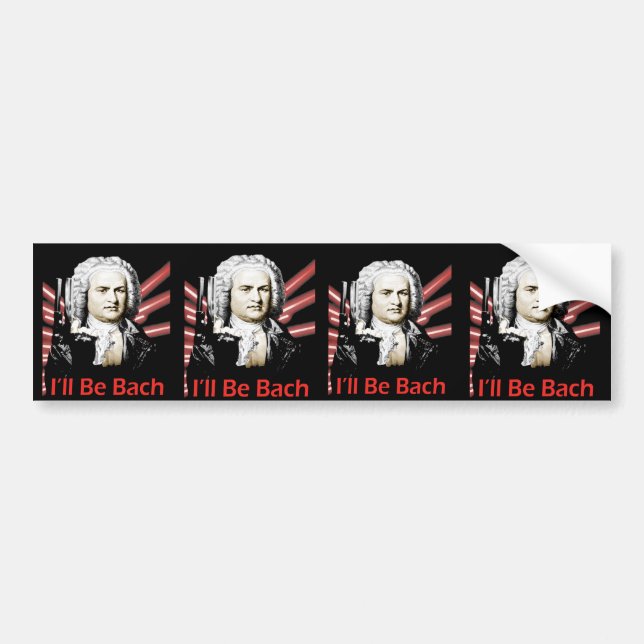 Je serai des autocollants de Bach (pare-chocs) (Devant)