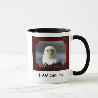 "JE souris !" Tasse d'Eagle chauve