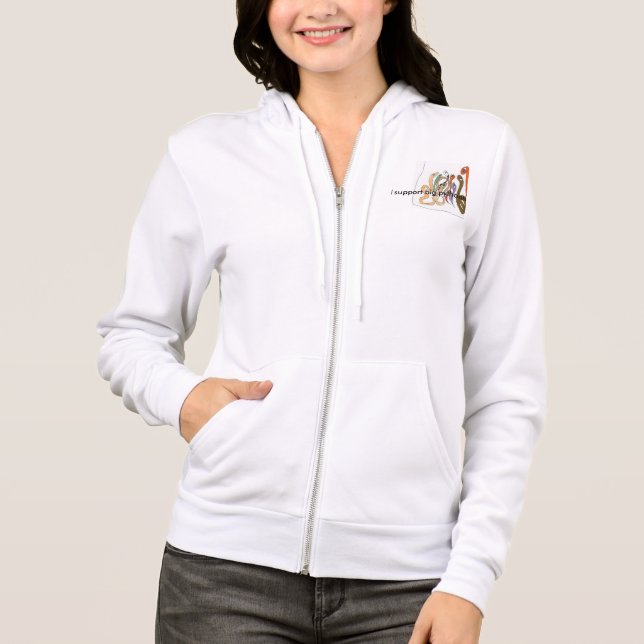 Je soutiens le grand sweat - shirt à capuche de (Devant)
