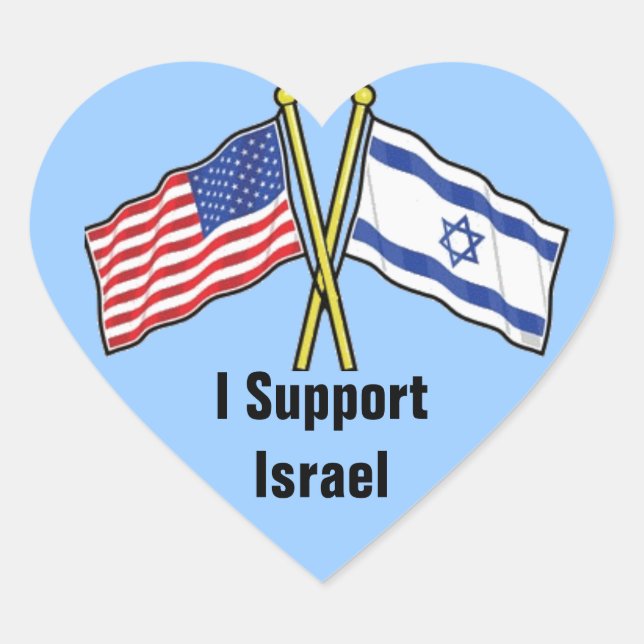 Je soutiens Les Stickers Israéliens En Forme De Co (Devant)