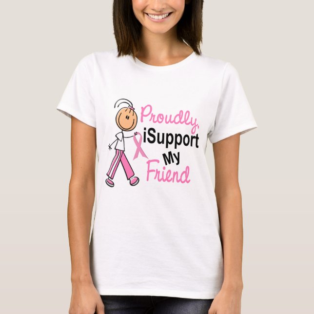 Je soutiens mon T-shirts de cancer du sein de (Devant)