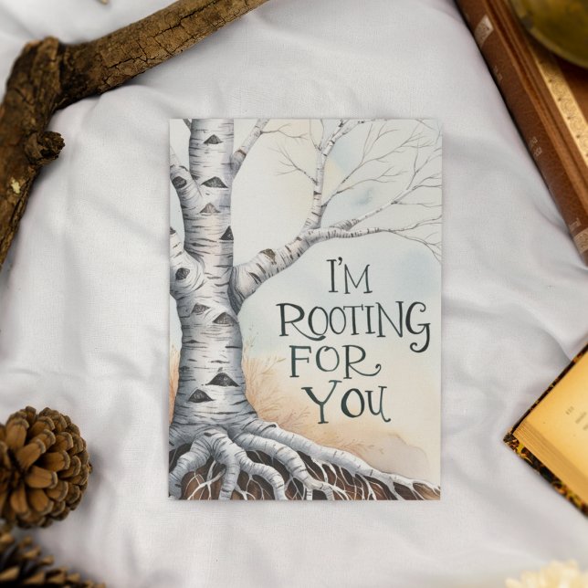 Je soutiens votre carte de voeux (Show your support with this personalized, "I'm rooting for you" greeting card! )