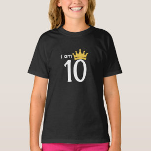 Je Suis 10  T-Shirt Anniversaire Personnalisé Âge 
