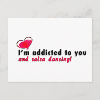 Je suis accro à toi et à la salsa danser Carte pos