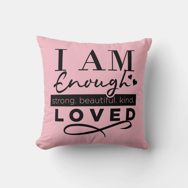 Je Suis Aimé Personnalisé Coussin Réversible Avec  (Recto)