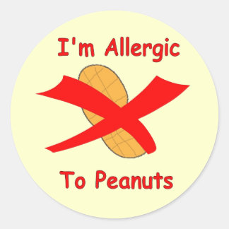 Je suis allergique aux Stickers d'arachides jaune