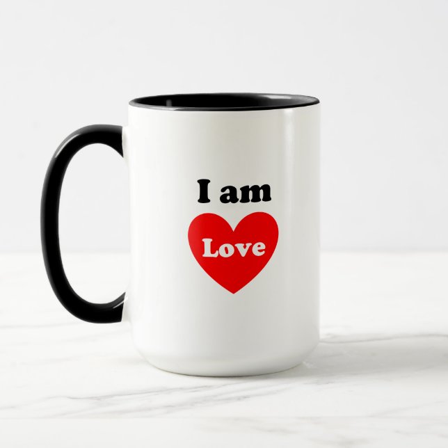 Je suis Amour, je suis Léger Café Mug (Gauche)