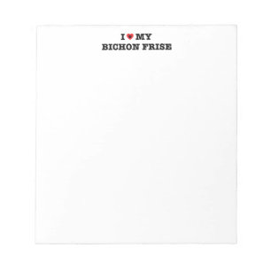 Je suis amoureux de mon bloc-notes Bichon Frise