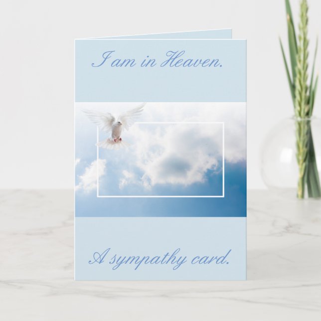 Je suis au Ciel une carte de sympathie (Devant)
