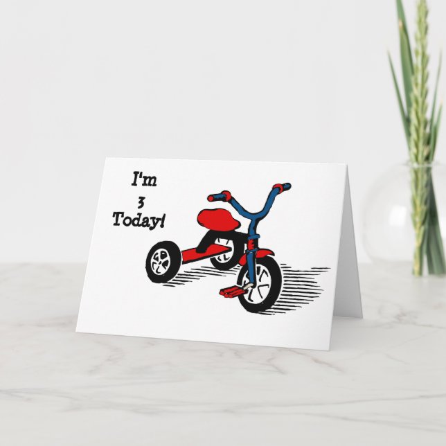 Je suis aujourd'hui carte d'anniversaire du (Devant)