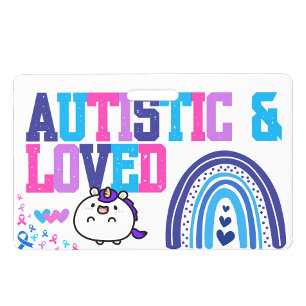 Je suis Autiste Nom id Badge - Badge d'alerte Aut