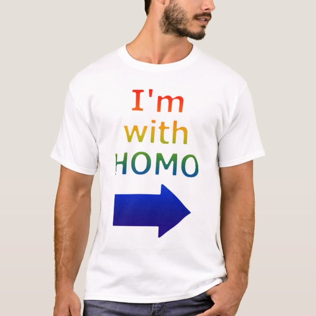 "Je suis avec" le T-shirt HOMO (Devant)