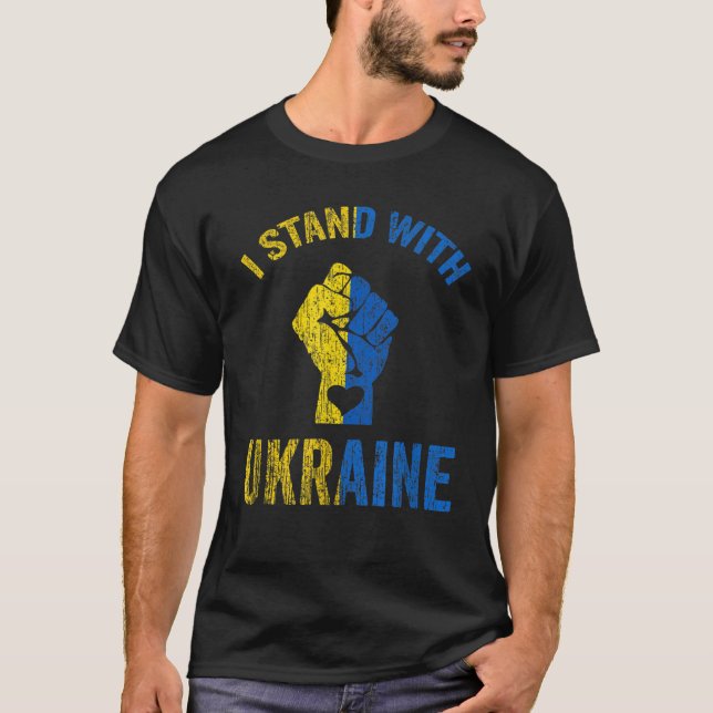 Je Suis Avec Le Tshirt Ukraine, Drôle Puck Foutine (Devant)