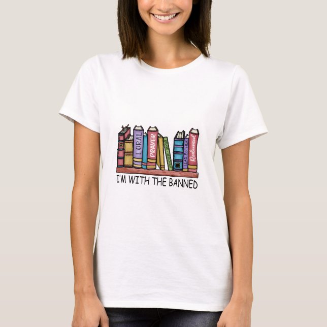 Je suis avec les livres interdits, t-shirt femme (Devant)