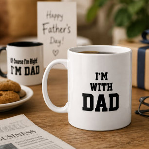 Je suis avec Papa Tasse drôle de cadeau pour la fê