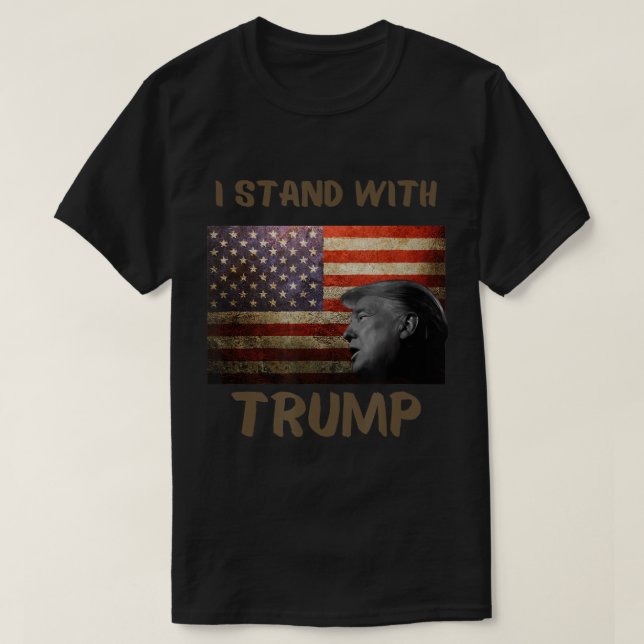 je suis avec trump américain drapeau T-Shirt (Design devant)