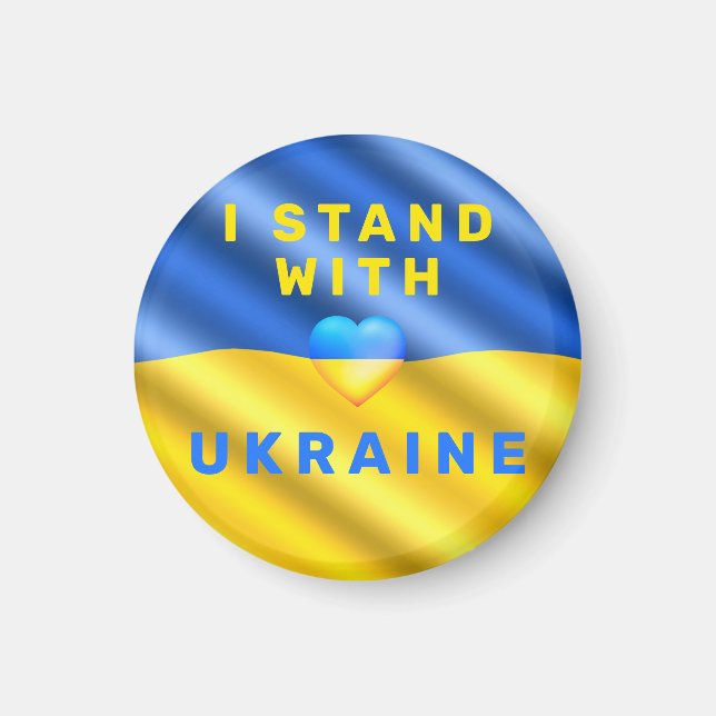 Je Suis Avec Ukraine Magnet Support Liberté (Devant)