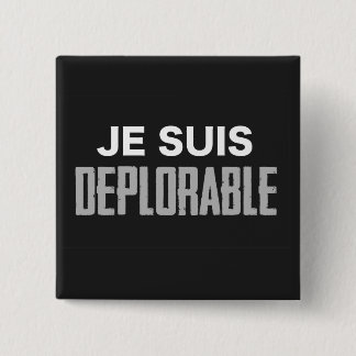 Je Suis bedauernswerter Knopf (Quadrat) Button
