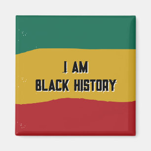Je suis Black History Flag Magnet