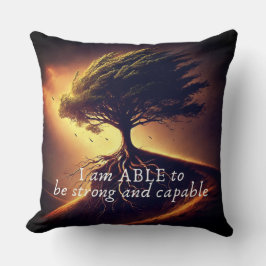 Je suis CAPABLE - Force & Paix Coussin d'affirmati