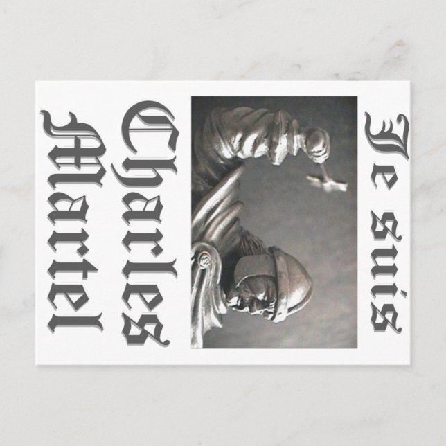 Je Suis Charles Martel (Bild) Postkarte (Vorderseite)