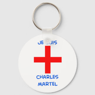 je suis charles martel crusader cross schlüsselanhänger