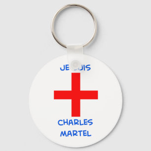 je suis Charles martel Kreuzfahrerkreuz Schlüsselanhänger